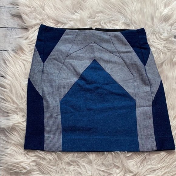 Maje Dresses & Skirts - NWT Maje Candis Colorblock Blue Pocket Mini Skirt